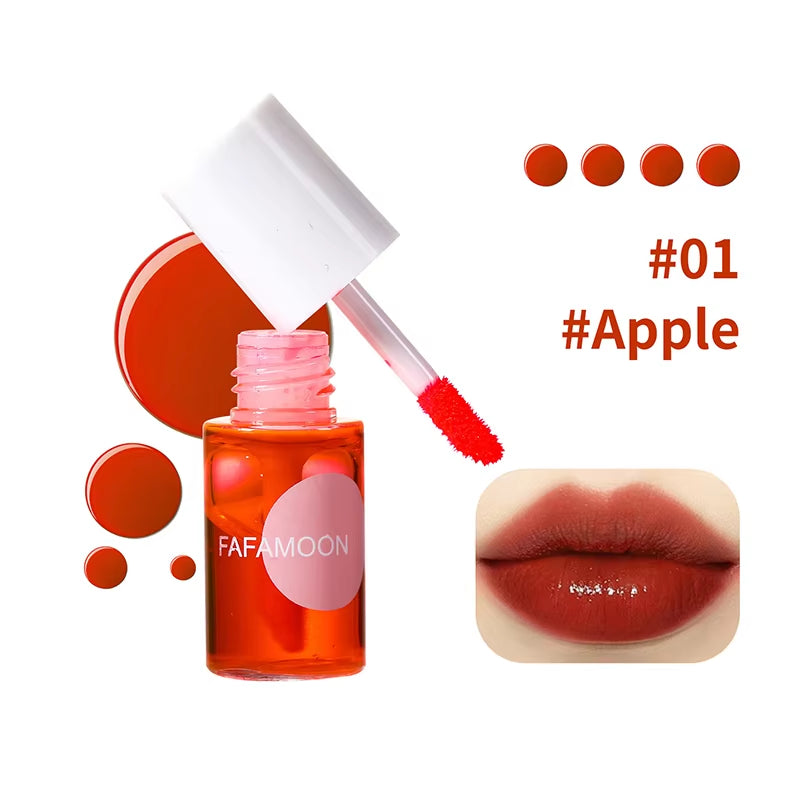 Lip Gloss Long-Lasting Water Tint Cup-Resistant Lip Stain Hydrating Lip Makeup Moisturizing for Both Cheeks and Lips